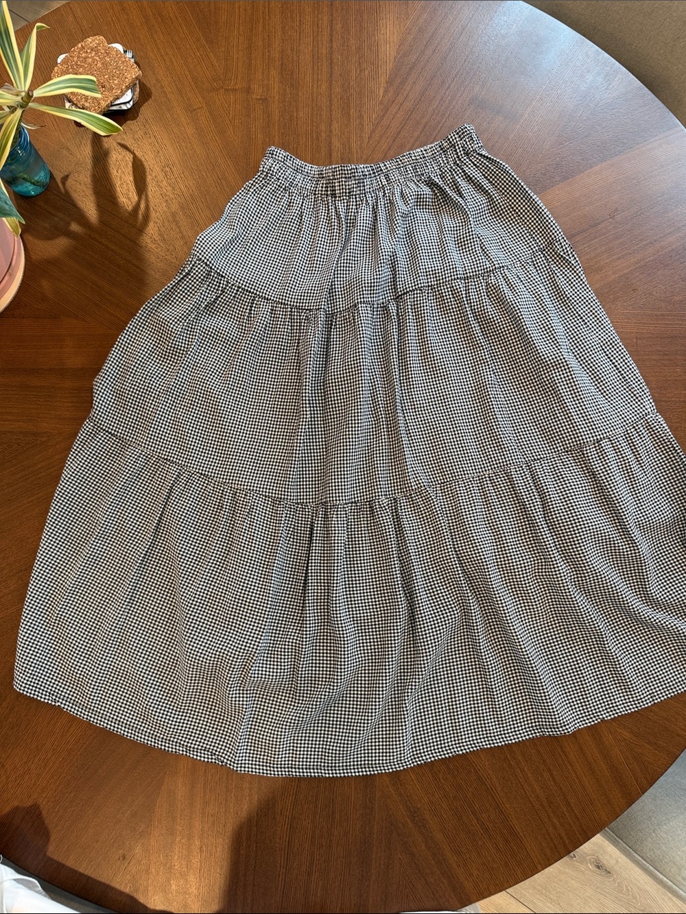 Sotela Jade Gingham Tencel Skirt